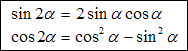 sinus cosinus dwukrotno�ci k�ta