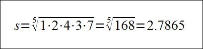 �rednia geometryczna - przyk�ad
